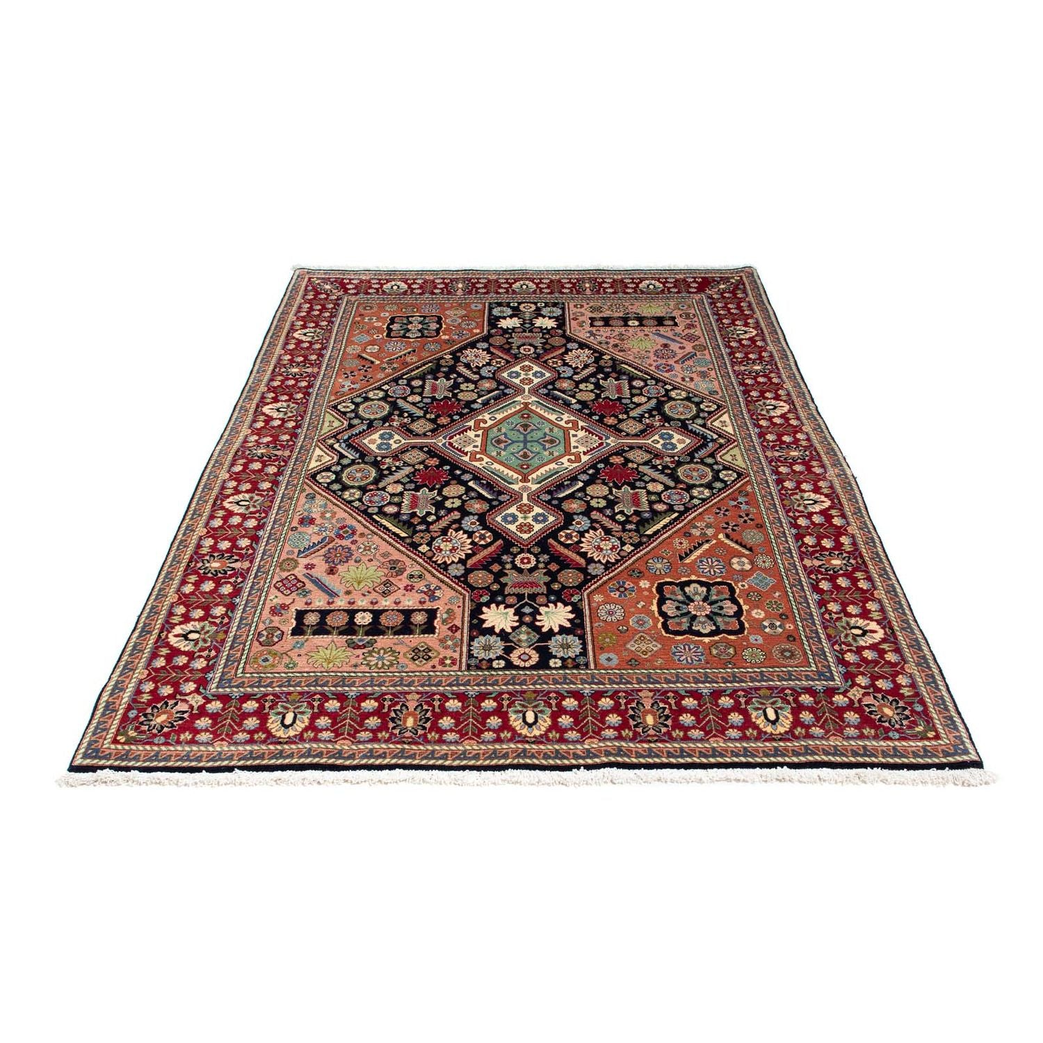 Tapis Gabbeh - Persan Kashkuli - 213 x 141 cm - bleu foncé