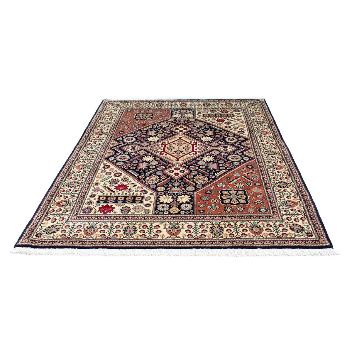 Tapis Gabbeh - Persan Kashkuli - 203 x 148 cm - bleu foncé