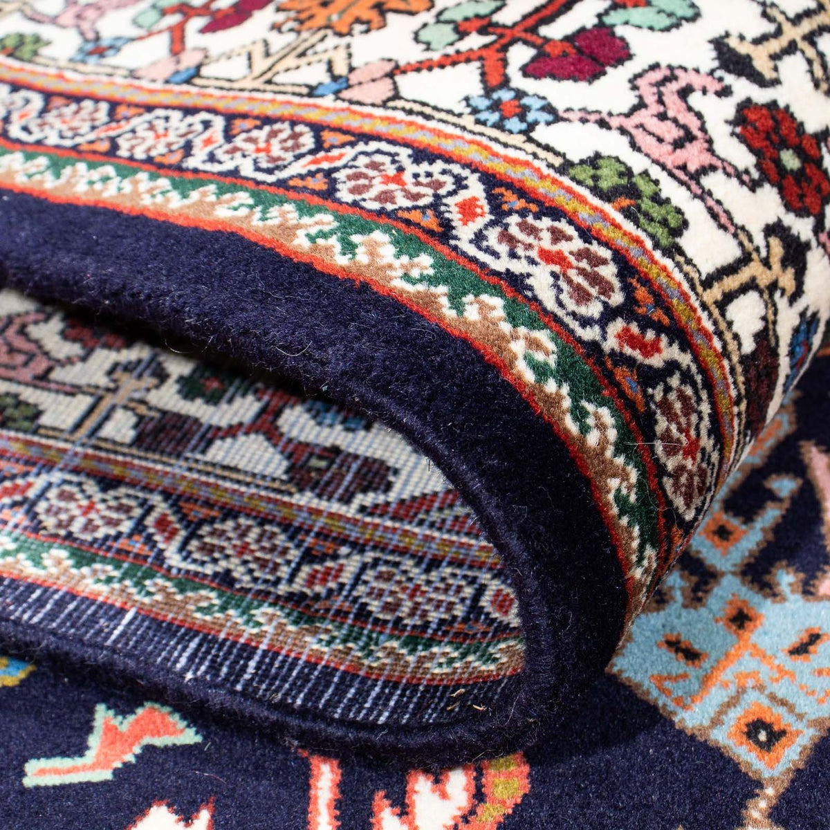 Tapis Gabbeh - Persan Kashkuli - 245 x 172 cm - bleu foncé