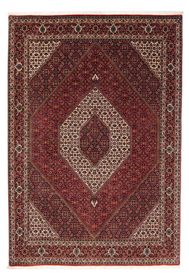 Tapis persan - Bidjar - 251 x 176 cm - rouge foncé