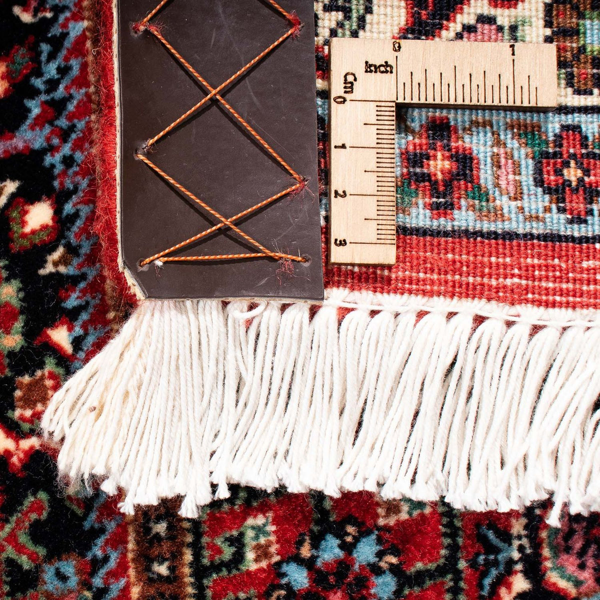 Tapis persan - Bidjar - 251 x 176 cm - rouge foncé