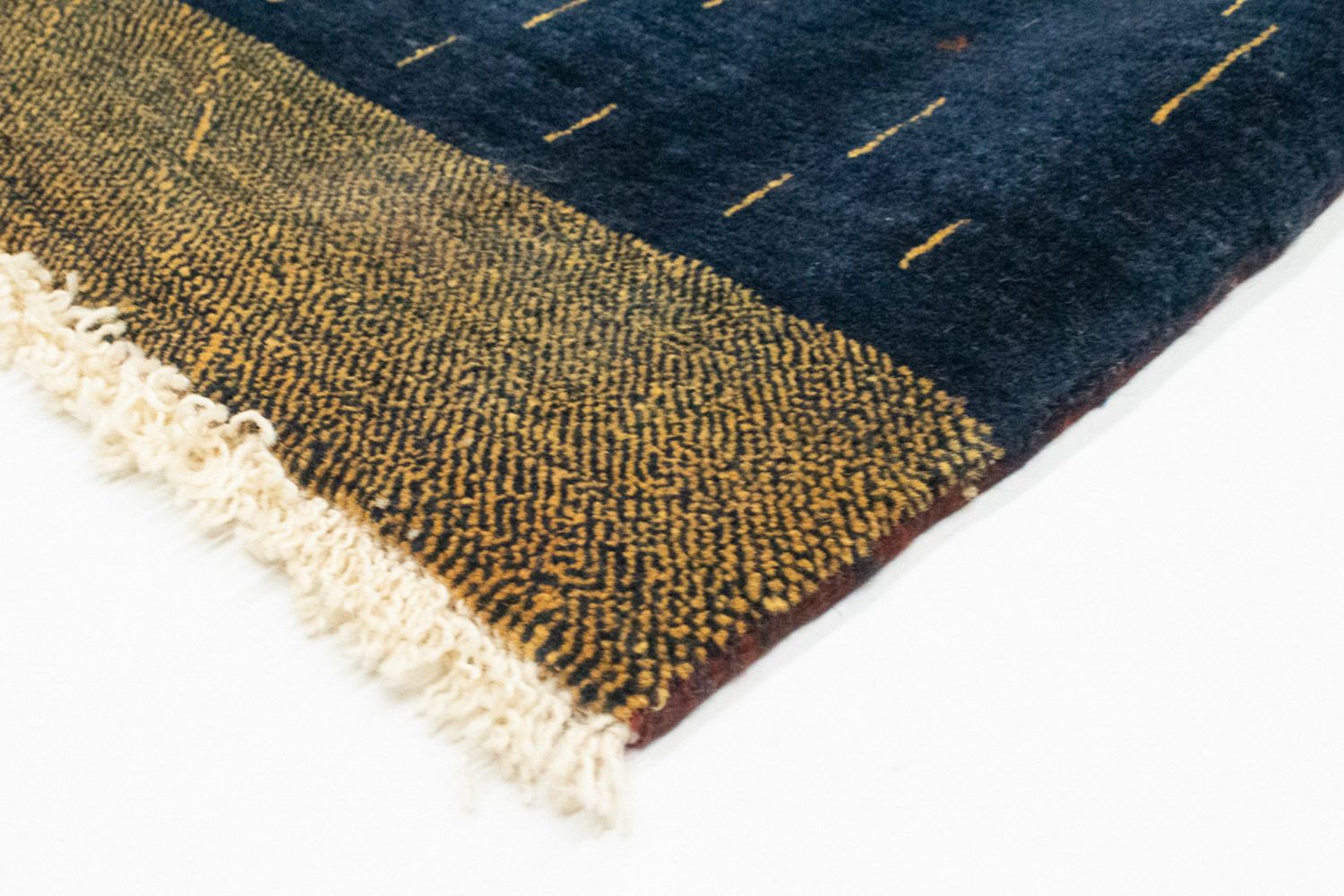 Tapis Gabbeh - Loribaft Persan - 160 x 116 cm - bleu foncé