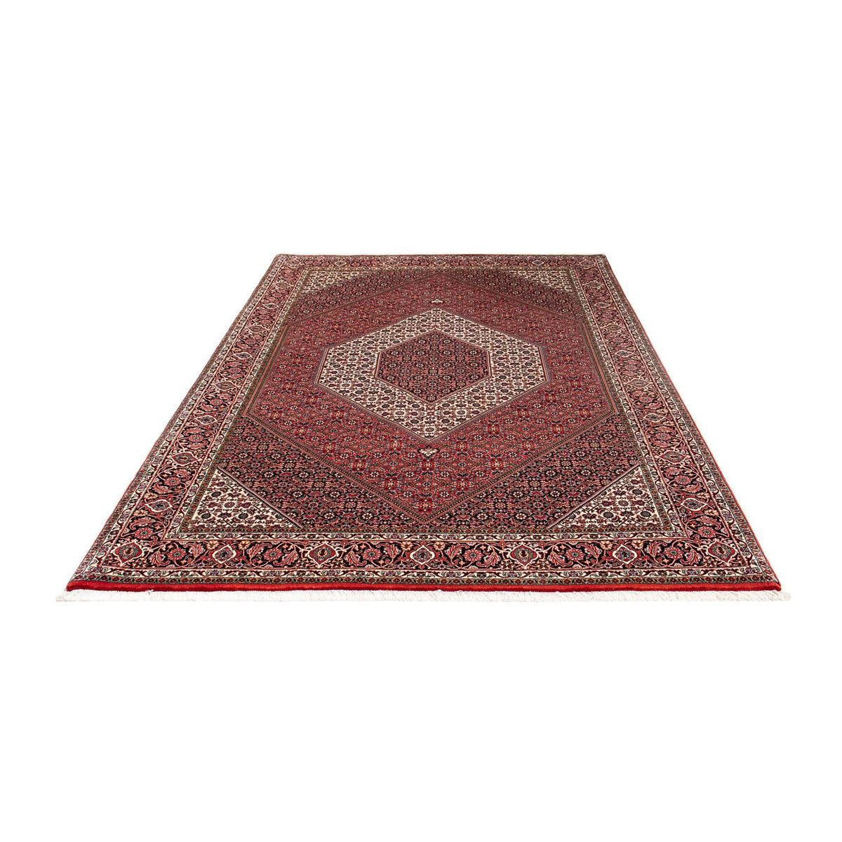 Tapis persan - Bidjar - 249 x 174 cm - rouge foncé