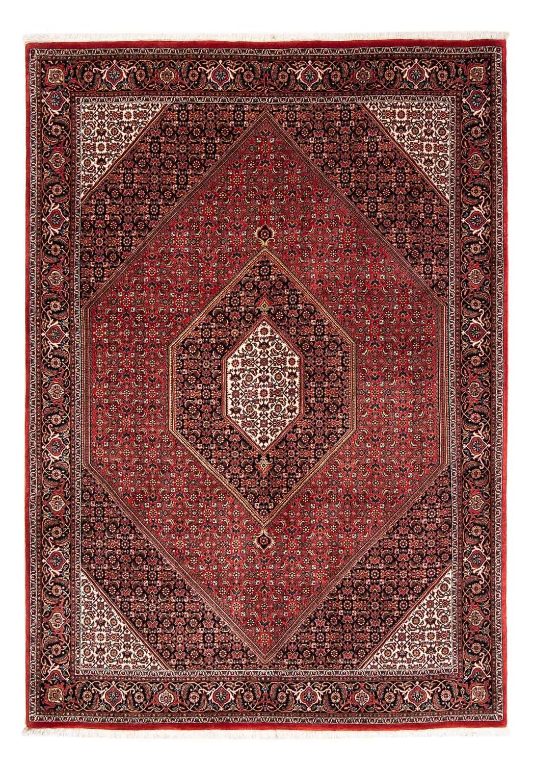 Tapis persan - Bidjar - 240 x 171 cm - rouge foncé