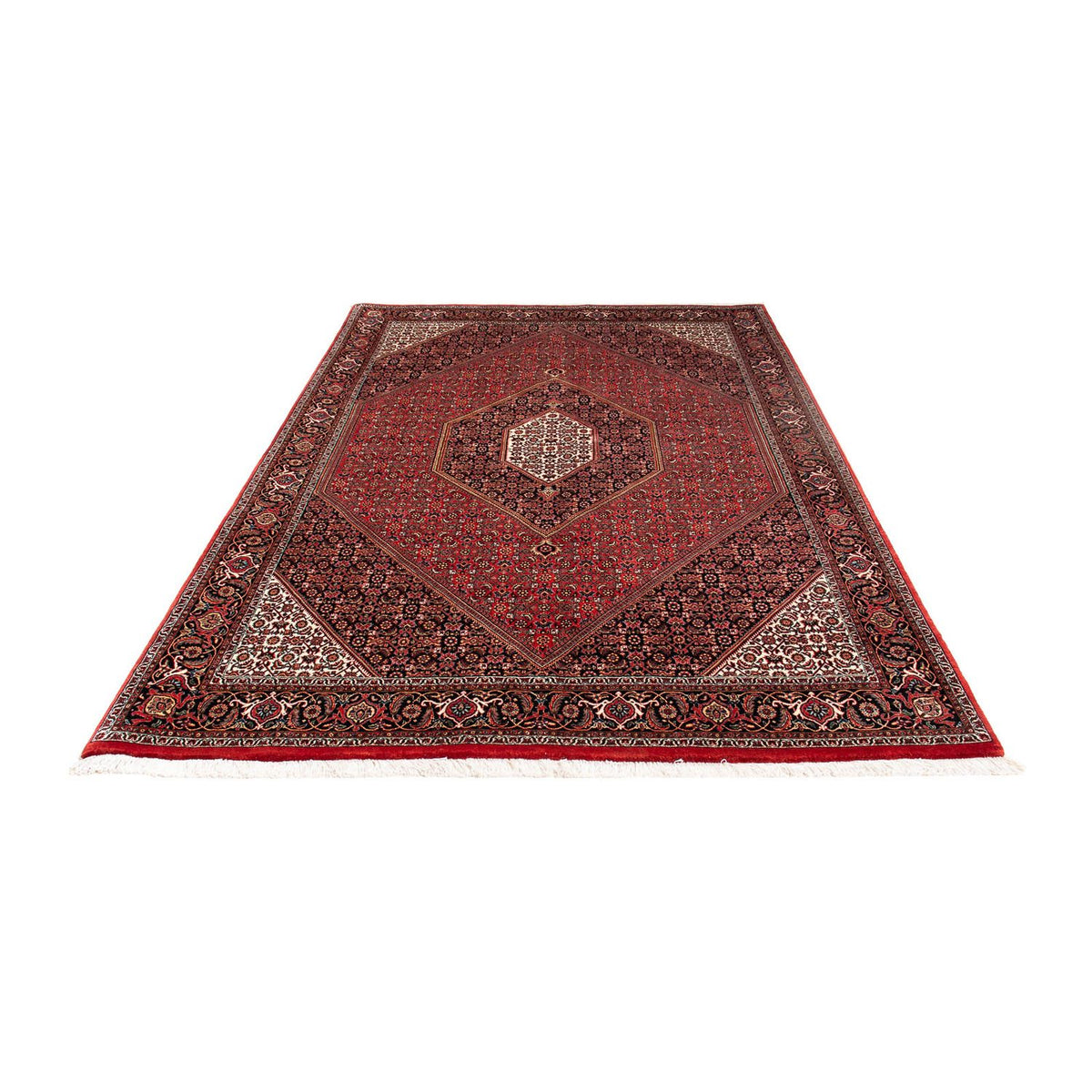 Tapis persan - Bidjar - 240 x 171 cm - rouge foncé