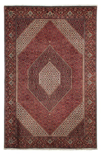 Tapis persan - Bidjar - 309 x 208 cm - rouge foncé