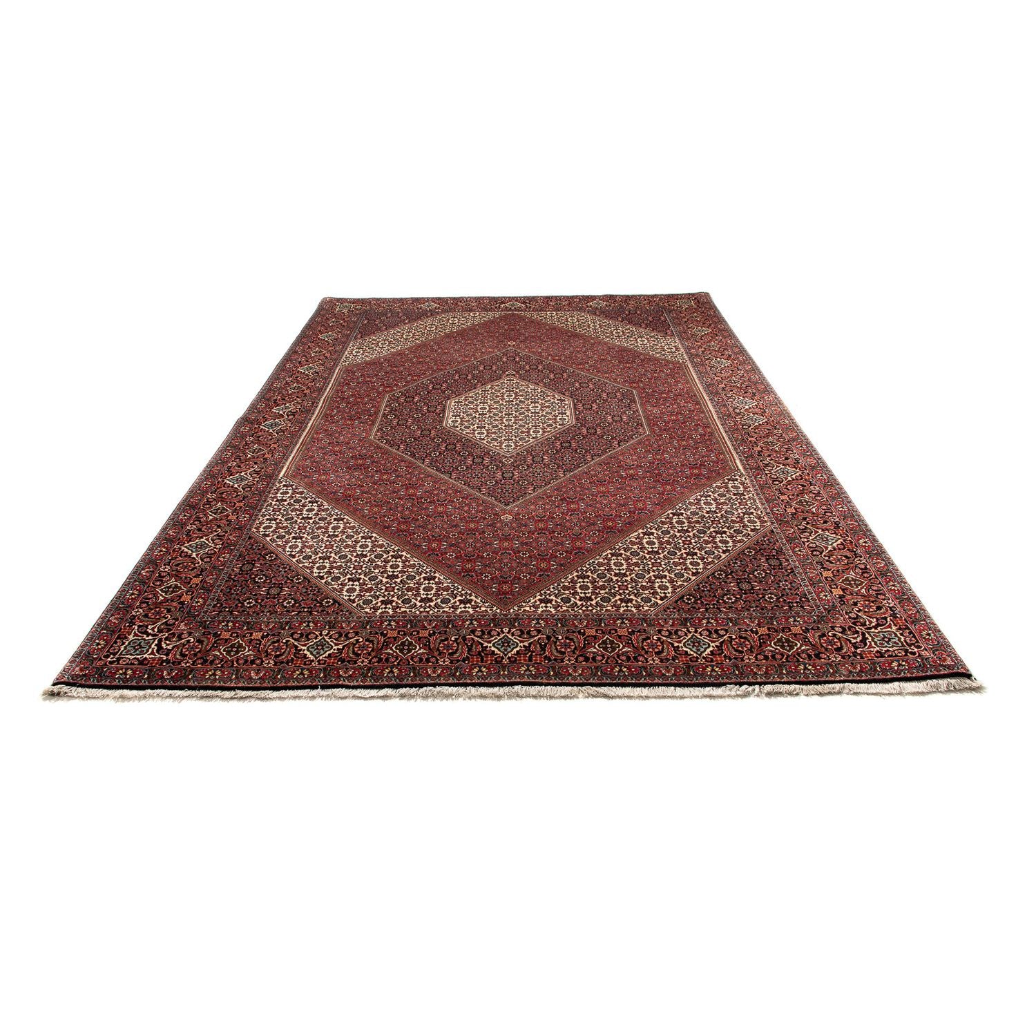 Tapis persan - Bidjar - 309 x 208 cm - rouge foncé