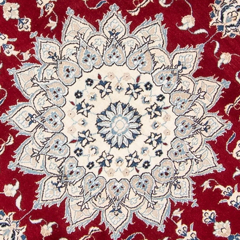 Tapis persan - Nain ronde  - 245 x 245 cm - rouge foncé