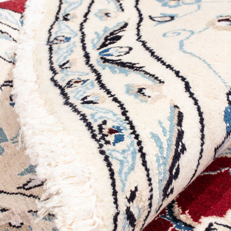 Tapis persan - Nain ronde  - 245 x 245 cm - rouge foncé