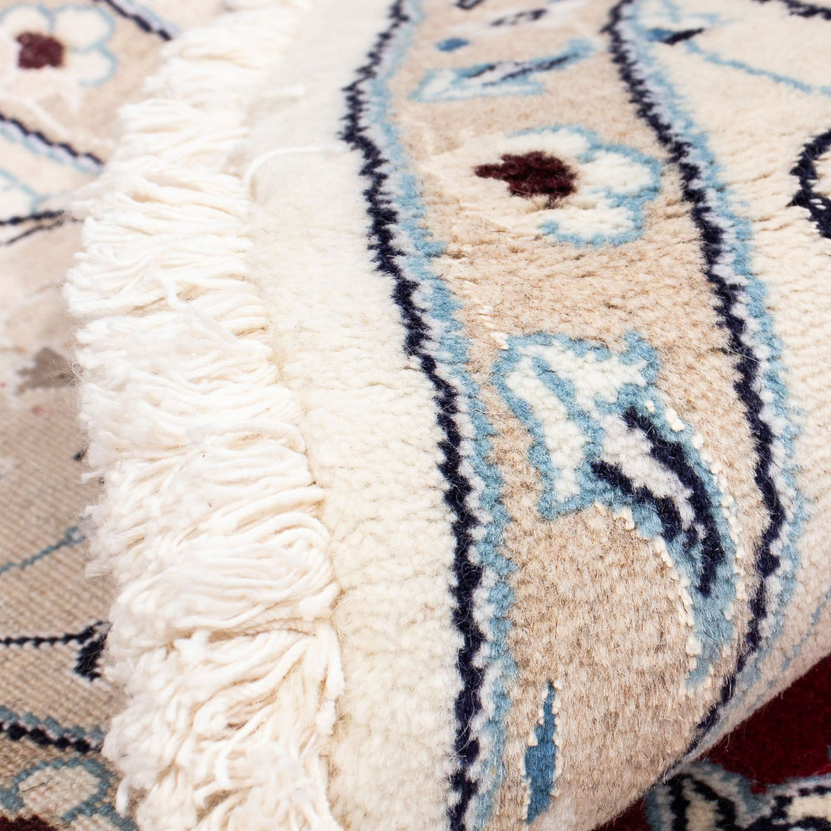 Tapis persan - Nain ronde  - 250 x 250 cm - rouge