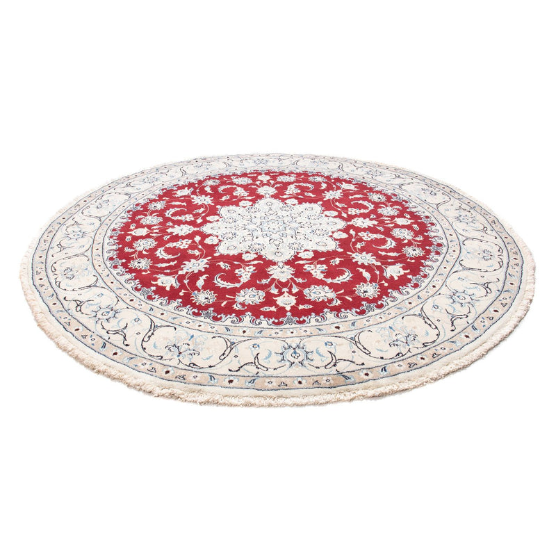 Tapis persan - Nain ronde  - 250 x 250 cm - rouge