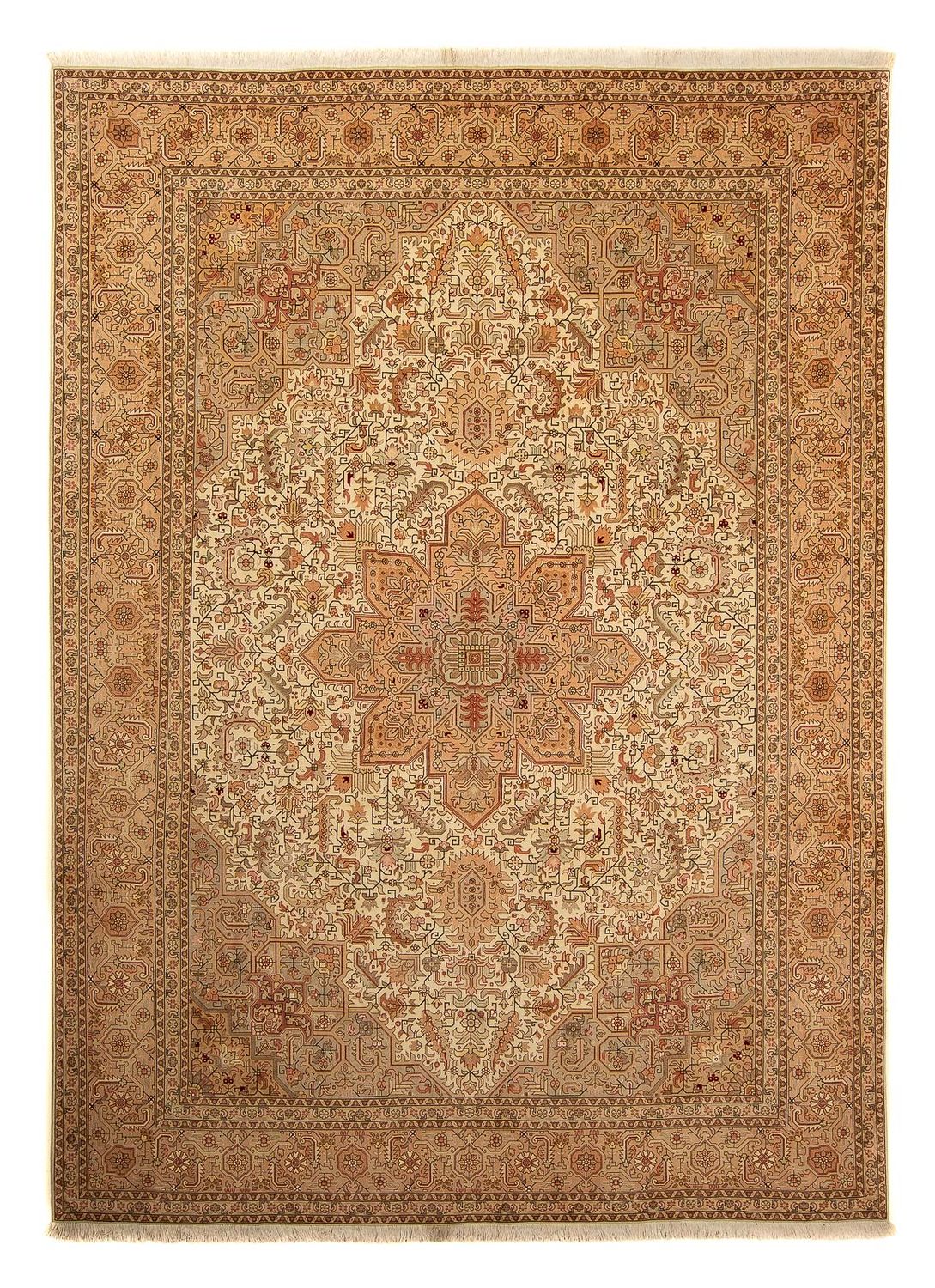 Tapis persan - Tabriz - Royal - 344 x 251 cm - marron clair