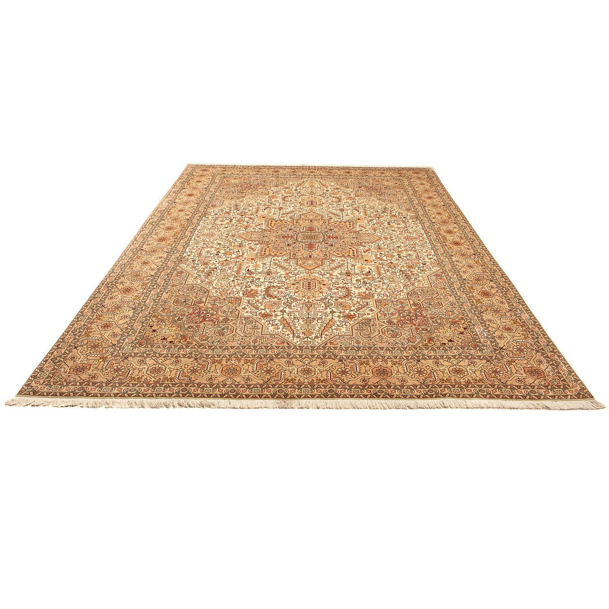 Tapis persan - Tabriz - Royal - 344 x 251 cm - marron clair