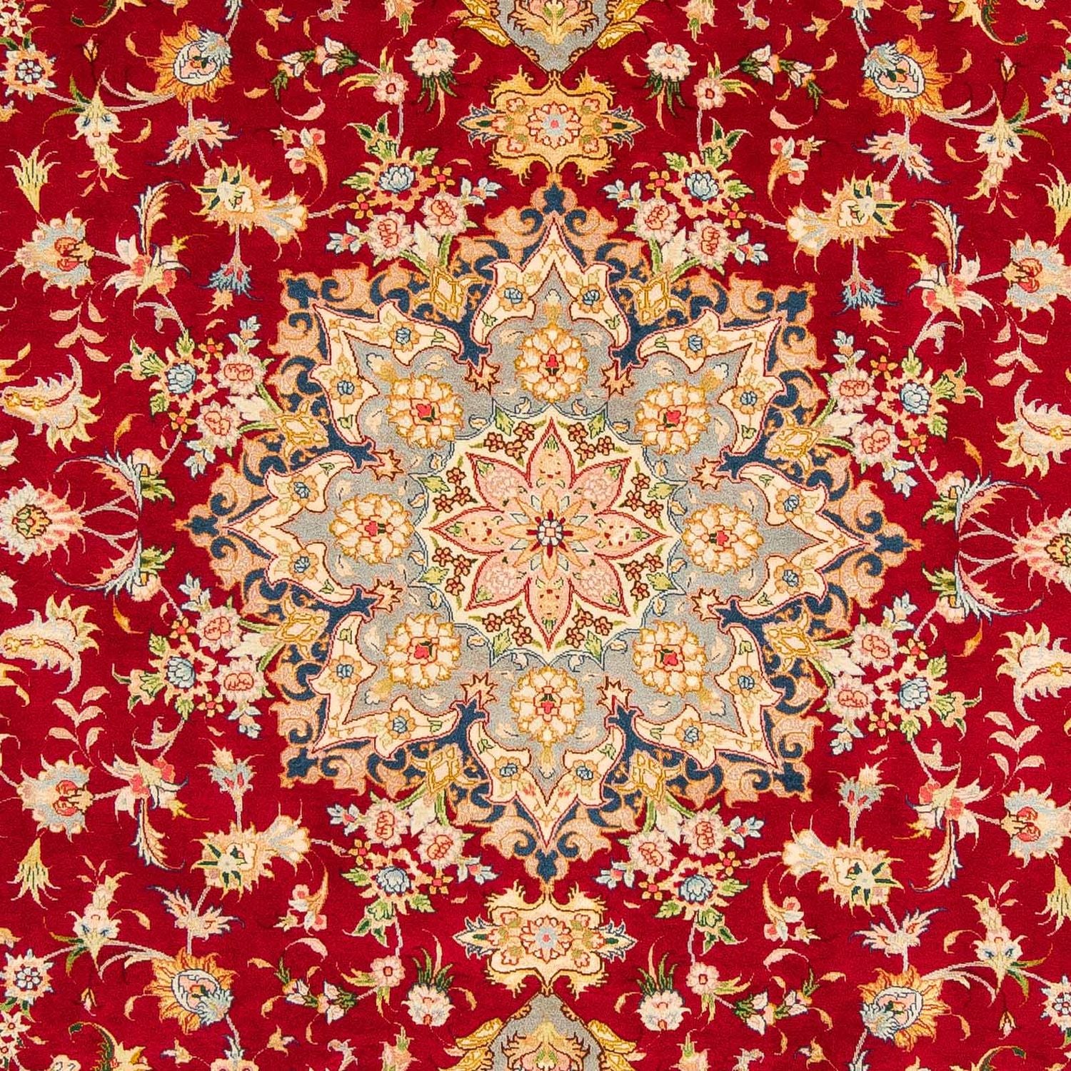 Tapis persan - Tabriz - Royal - 300 x 205 cm - rouge foncé