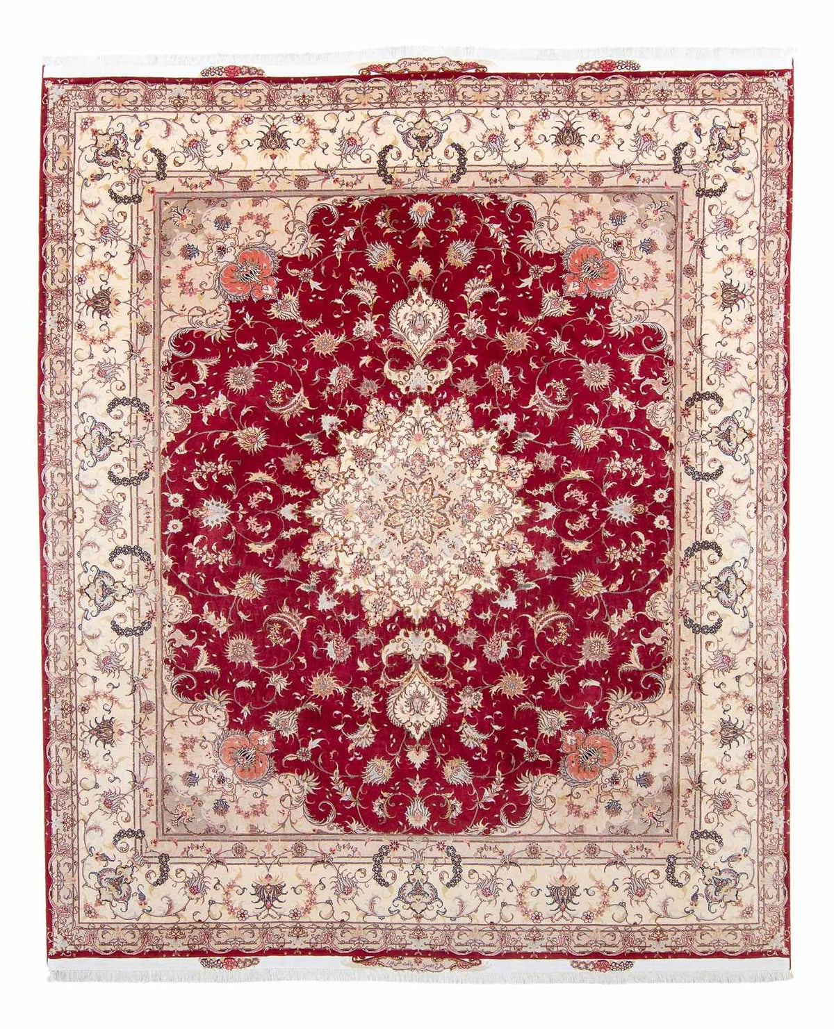 Tapis persan - Tabriz - Royal - 305 x 253 cm - rouge foncé