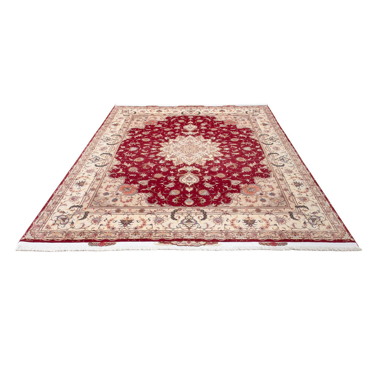 Tapis persan - Tabriz - Royal - 305 x 253 cm - rouge foncé