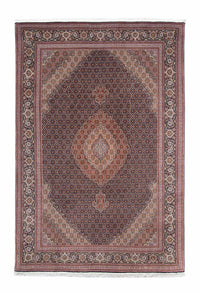 Tapis persan - Tabriz - 298 x 198 cm - bleu foncé