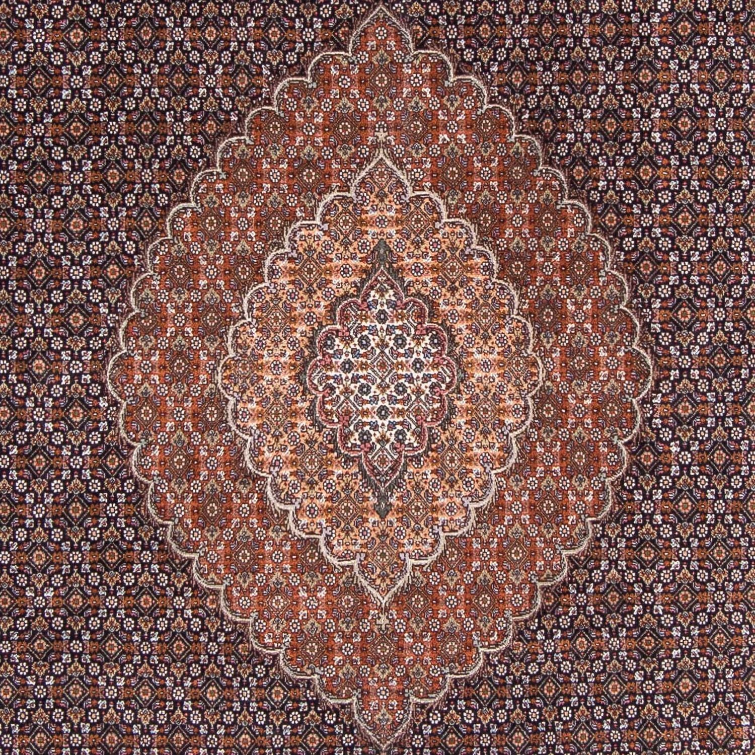Tapis persan - Tabriz - 298 x 198 cm - bleu foncé