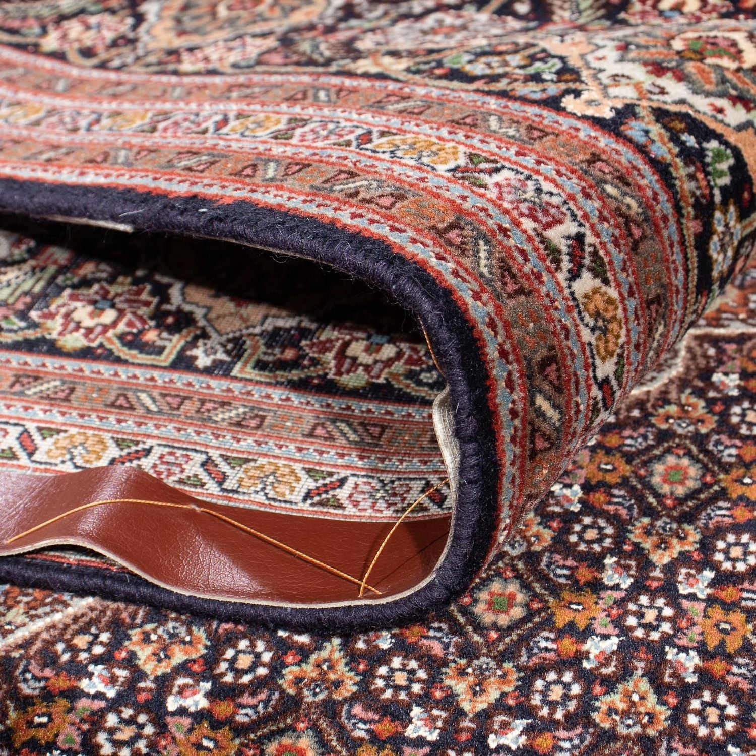 Tapis persan - Tabriz - 298 x 198 cm - bleu foncé