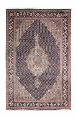 Tapis persan - Tabriz - 303 x 196 cm - bleu foncé