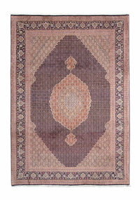 Tapis persan - Tabriz - 296 x 205 cm - bleu foncé