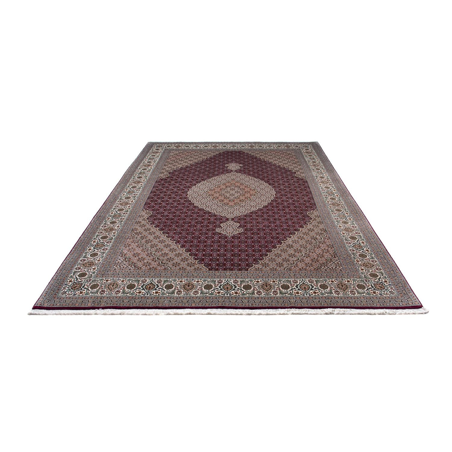 Tapis persan - Tabriz - 303 x 204 cm - rouge foncé