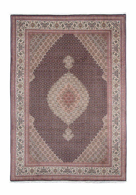 Tapis persan - Tabriz - 300 x 202 cm - bleu foncé