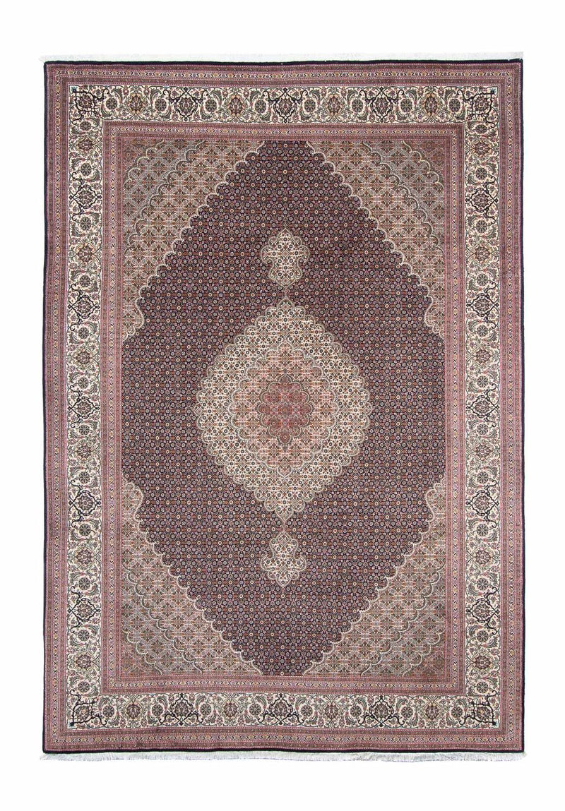 Tapis persan - Tabriz - 300 x 202 cm - bleu foncé