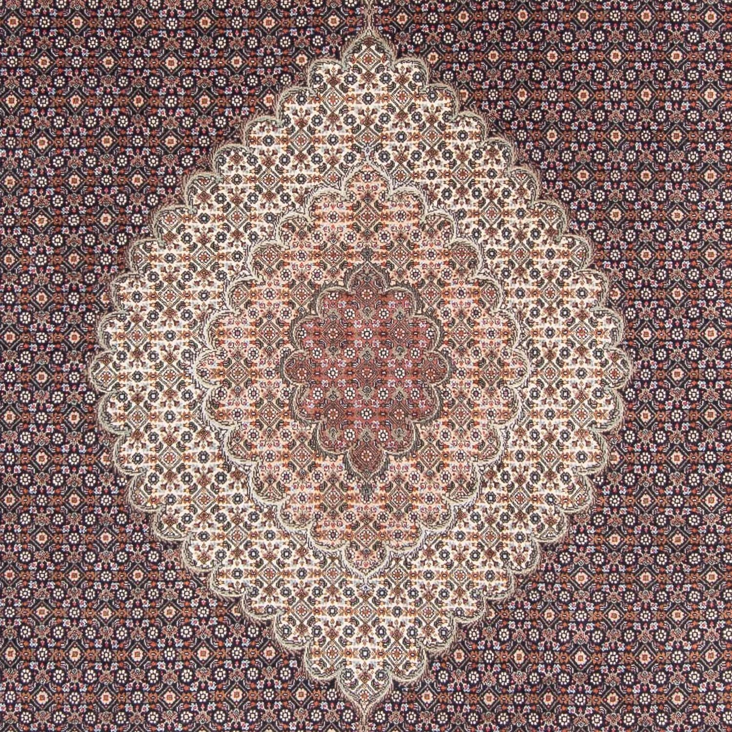 Tapis persan - Tabriz - 300 x 202 cm - bleu foncé