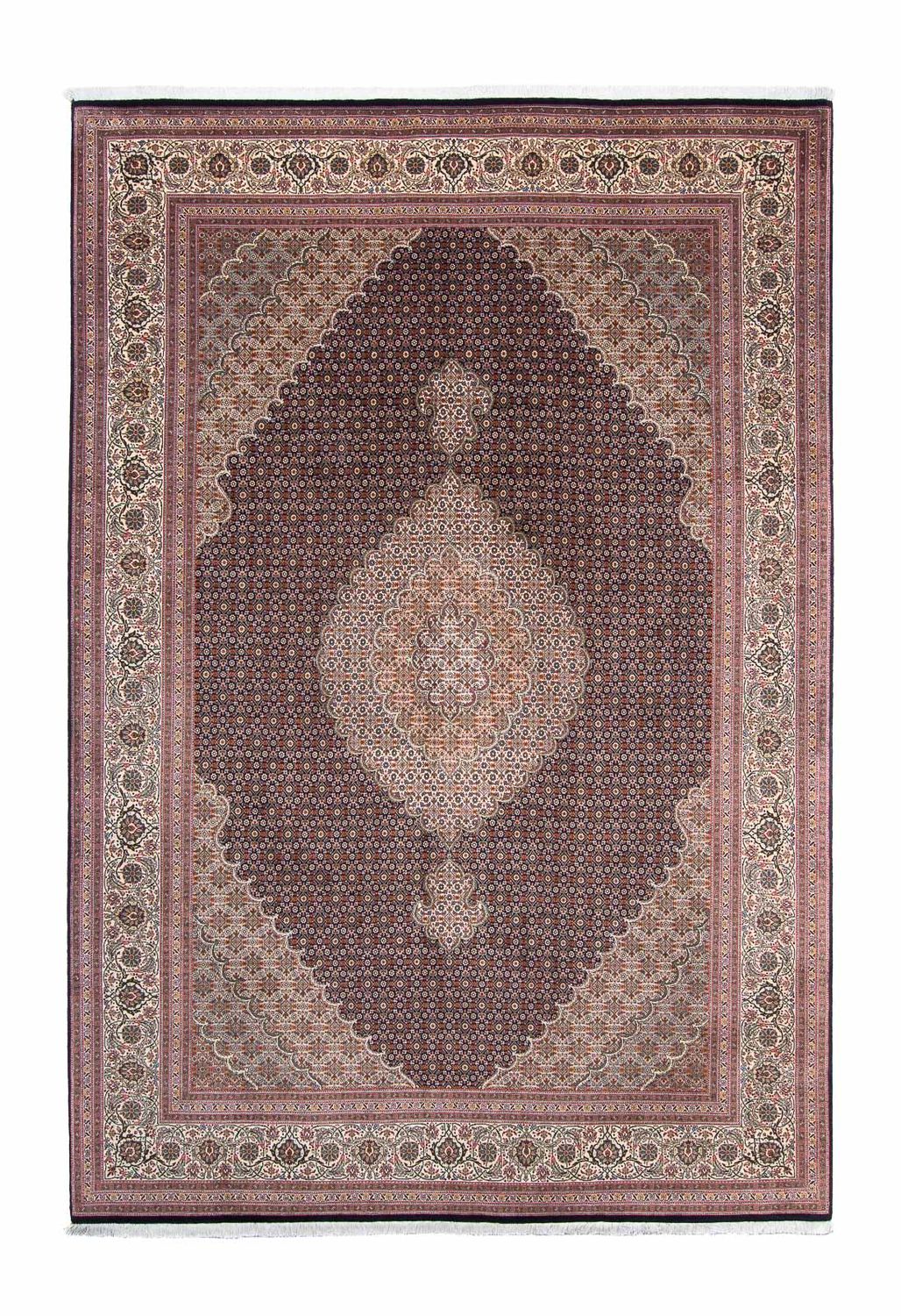 Tapis persan - Tabriz - 307 x 206 cm - bleu foncé