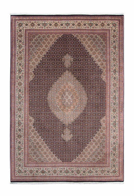 Tapis persan - Tabriz - 307 x 206 cm - bleu foncé