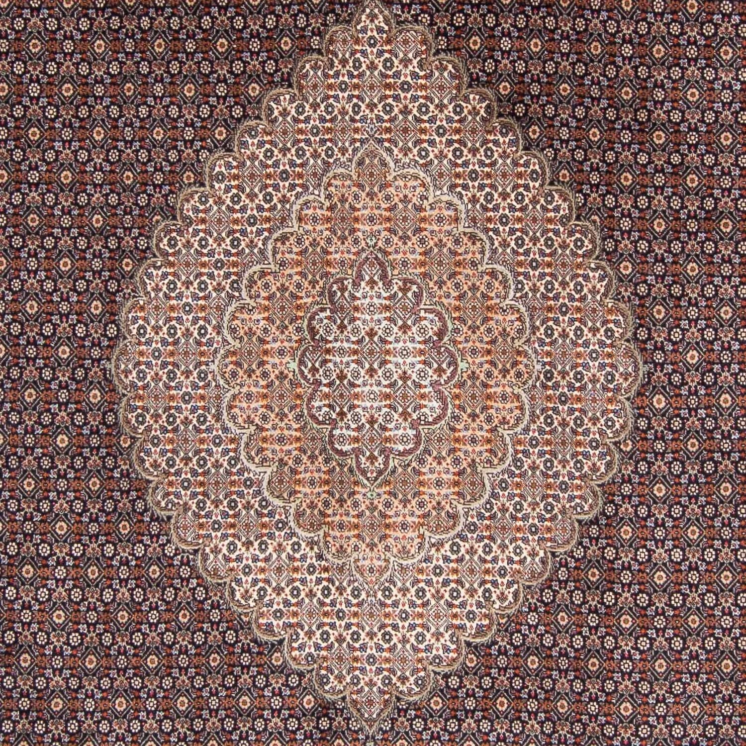 Tapis persan - Tabriz - 307 x 206 cm - bleu foncé