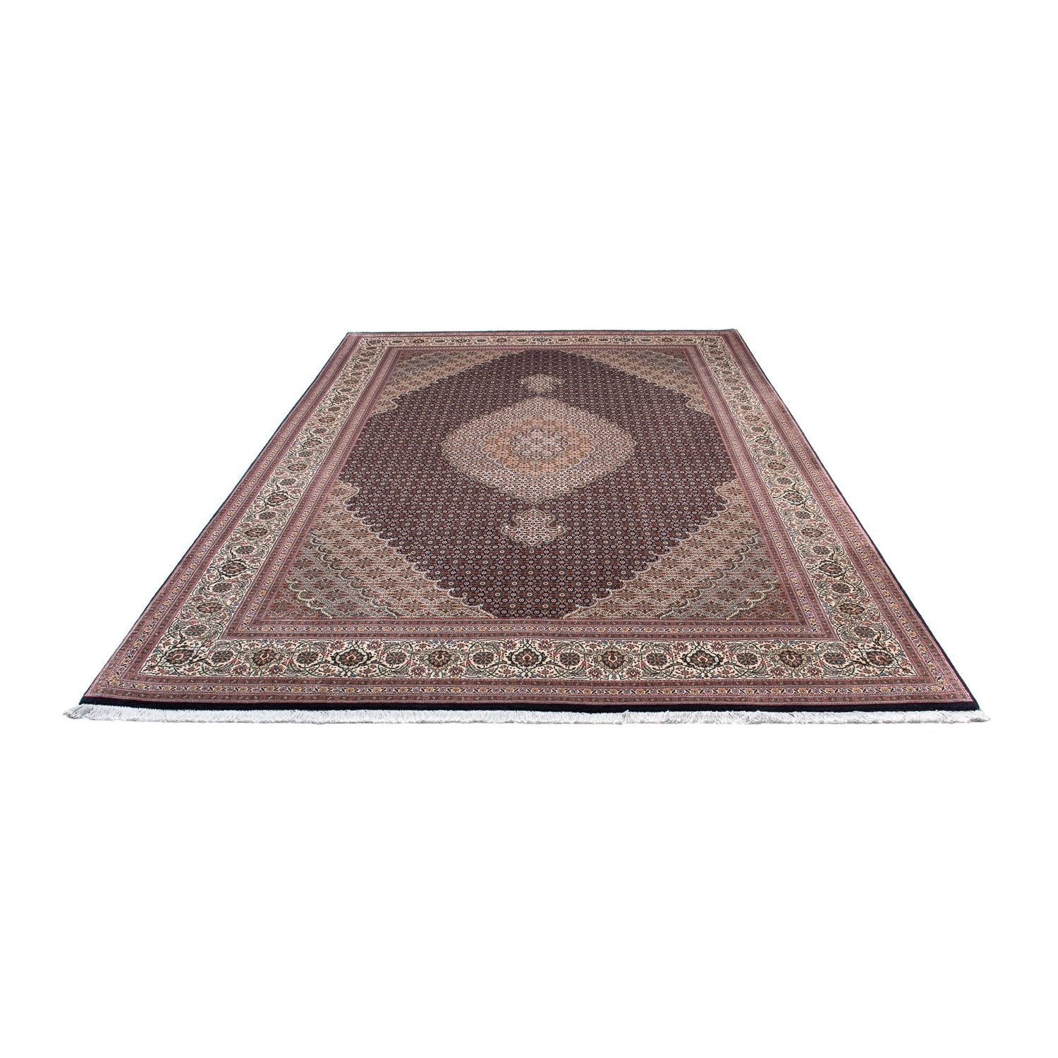 Tapis persan - Tabriz - 307 x 206 cm - bleu foncé