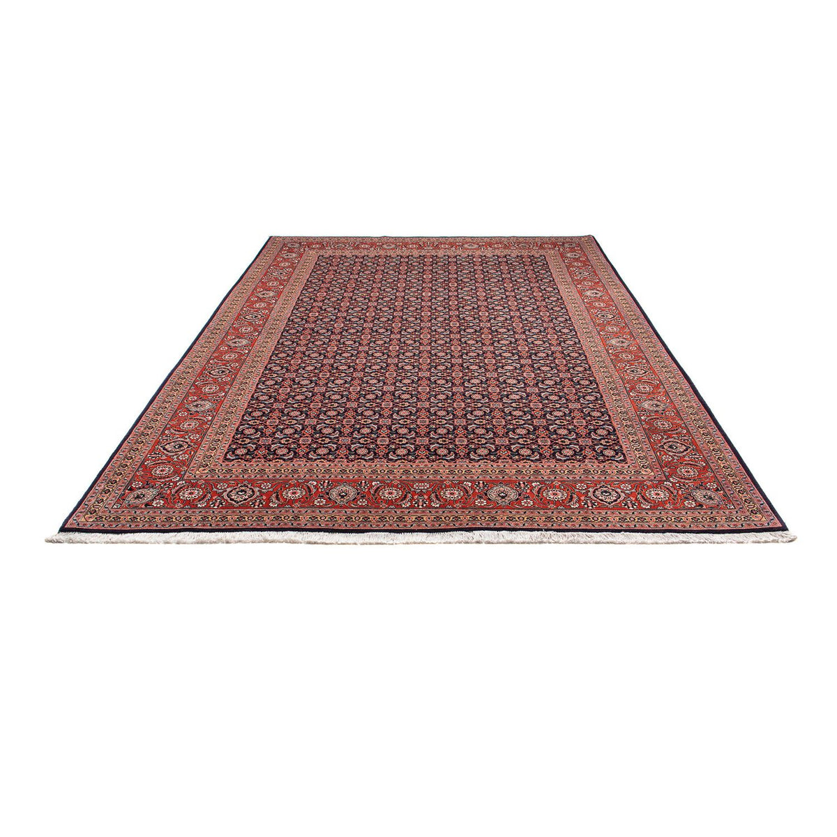 Tapis persan - Tabriz - 295 x 202 cm - bleu foncé