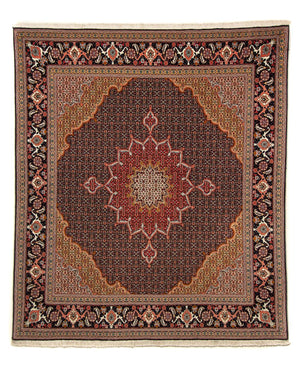 Tapis persan - Tabriz - Royal carré  - 219 x 200 cm - bleu foncé