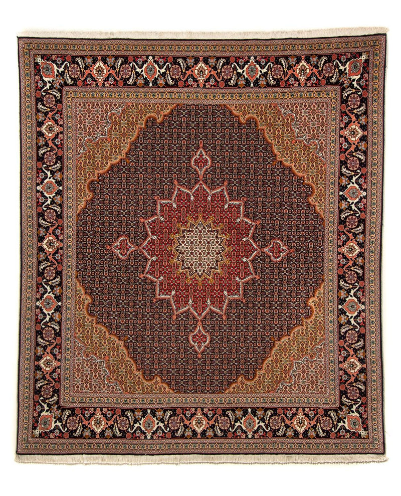 Tapis persan - Tabriz - Royal carré  - 219 x 200 cm - bleu foncé