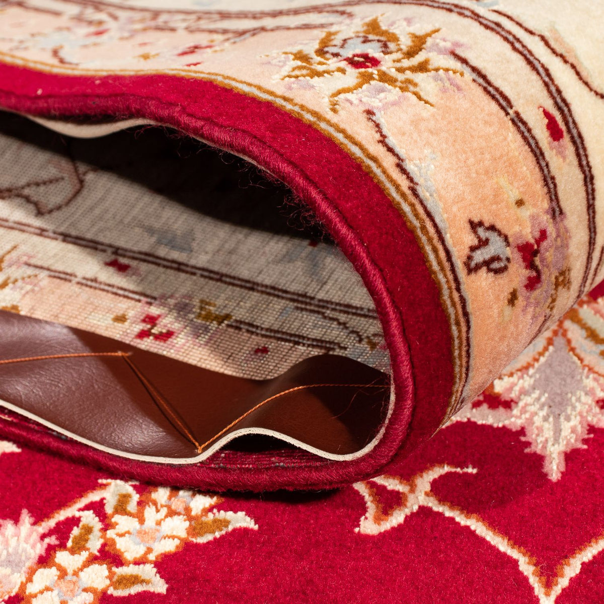 Tapis persan - Tabriz - Royal - 255 x 204 cm - rouge foncé