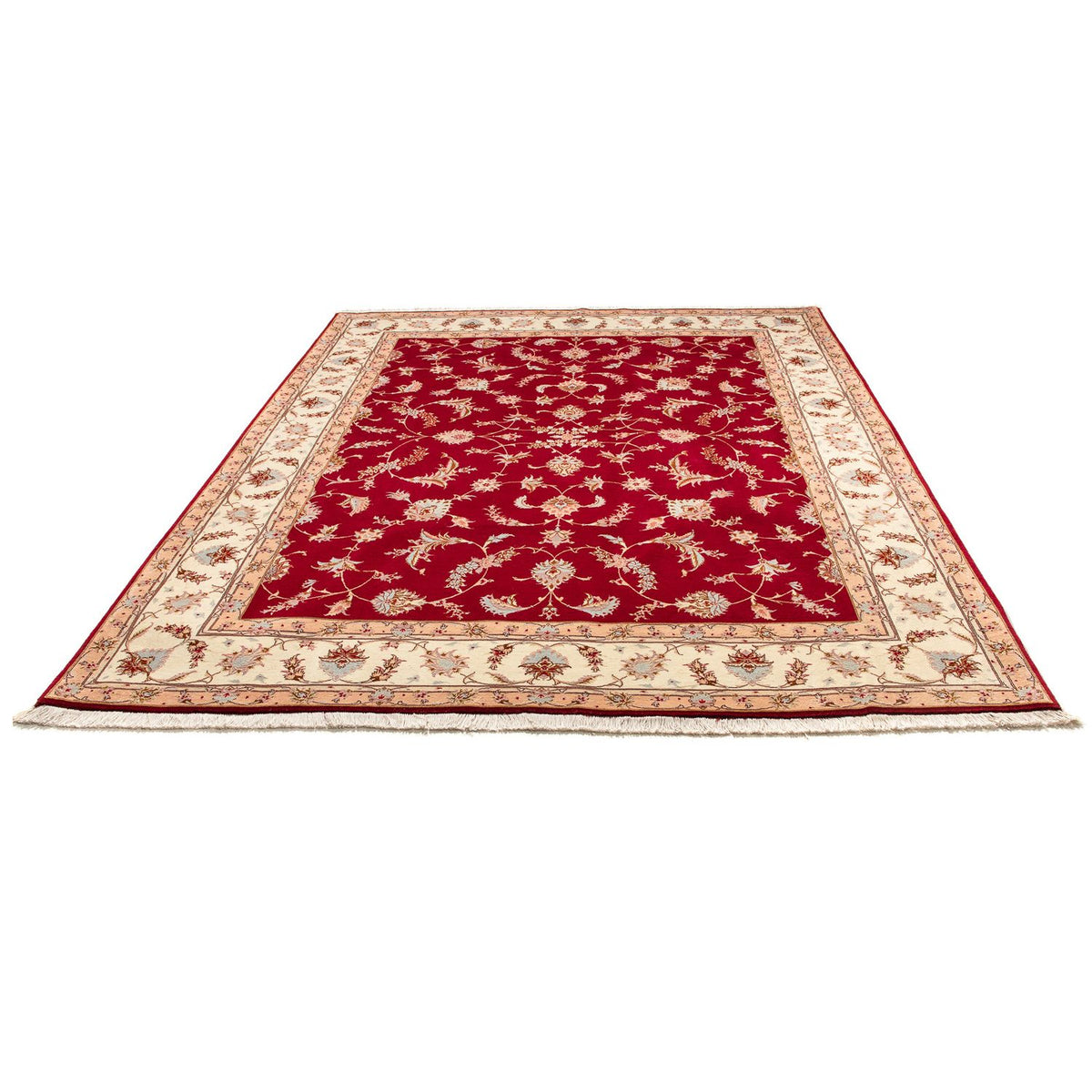 Tapis persan - Tabriz - Royal - 255 x 204 cm - rouge foncé