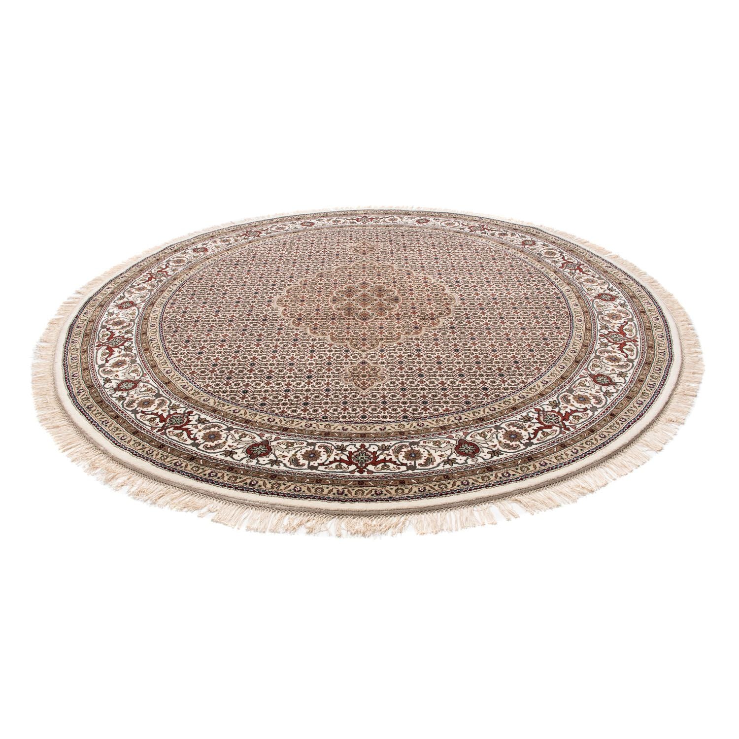 Tapis persan - Tabriz ronde  - 248 x 247 cm - beige