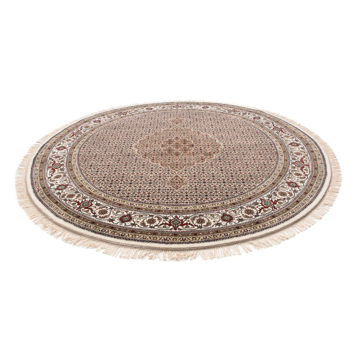 Tapis persan - Tabriz ronde  - 248 x 247 cm - beige