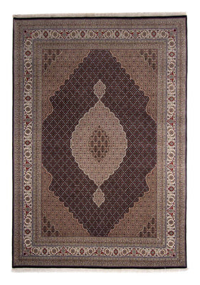 Tapis persan - Tabriz - 344 x 241 cm - bleu foncé