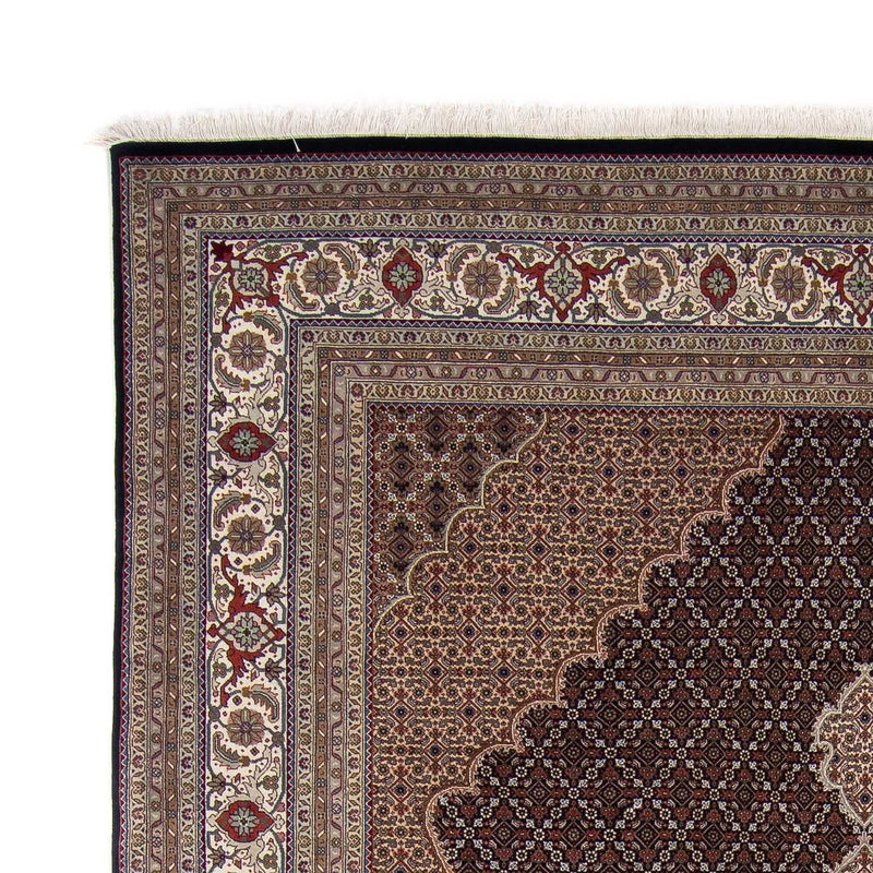 Tapis persan - Tabriz - 344 x 241 cm - bleu foncé