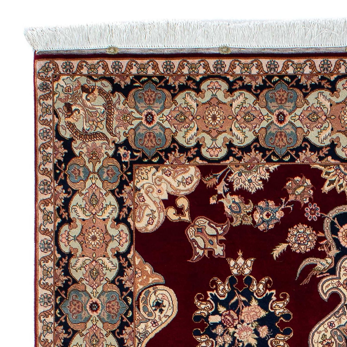 Tapis persan - Tabriz - Royal - 202 x 152 cm - rouge foncé