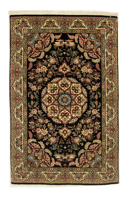 Tapis persan - Ghom - 166 x 105 cm - noir