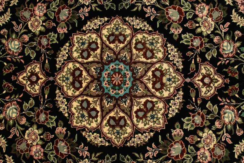 Tapis persan - Ghom - 166 x 105 cm - noir