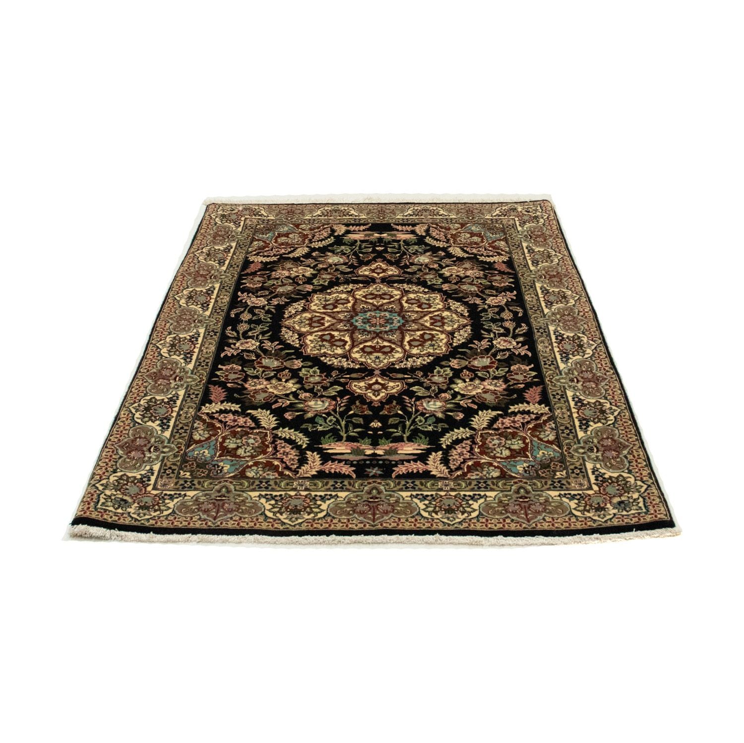 Tapis persan - Ghom - 166 x 105 cm - noir