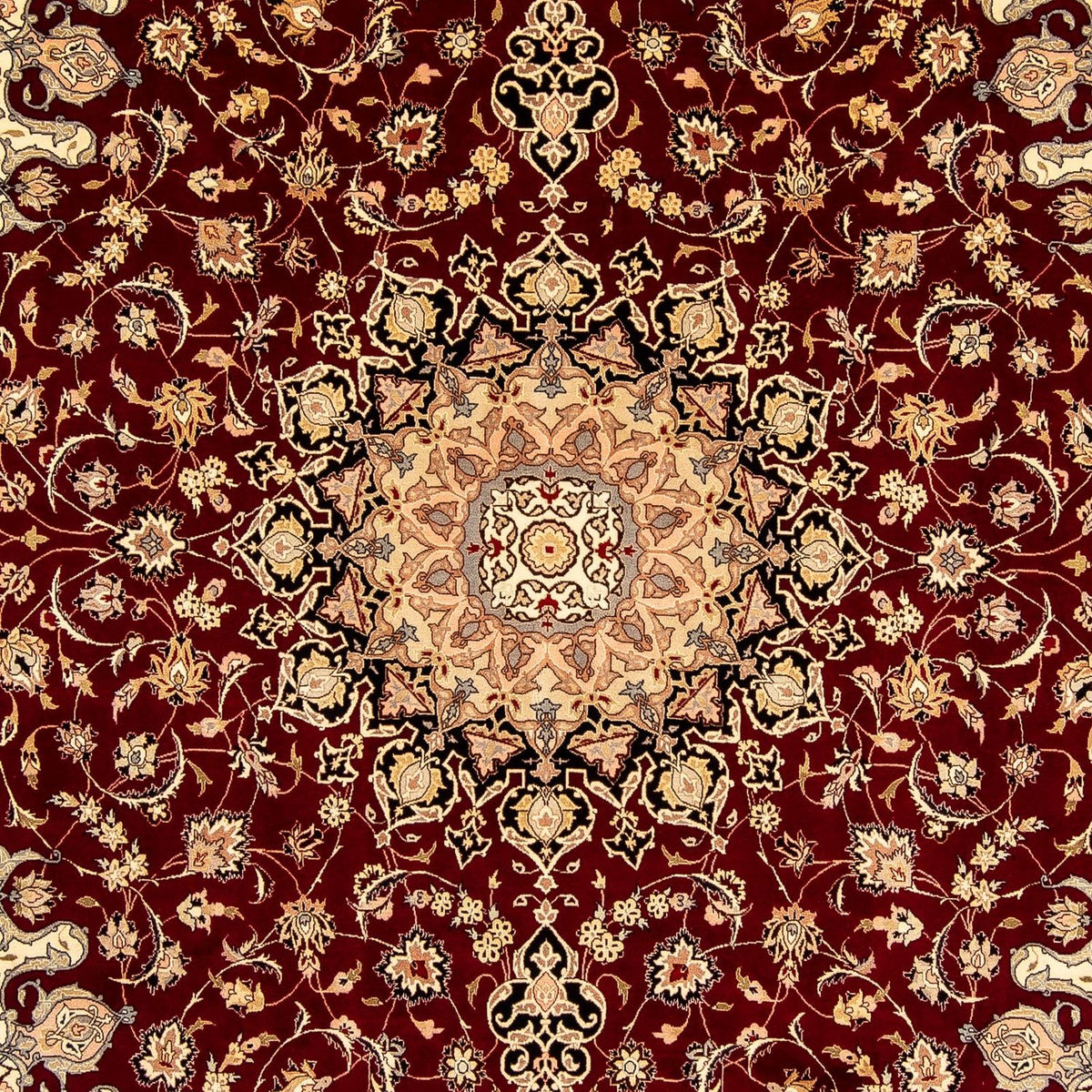 Tapis persan - Tabriz - Royal - 348 x 254 cm - rouge foncé