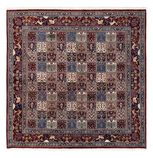 Tapis persan - Classique carré  - 246 x 245 cm - rouge foncé
