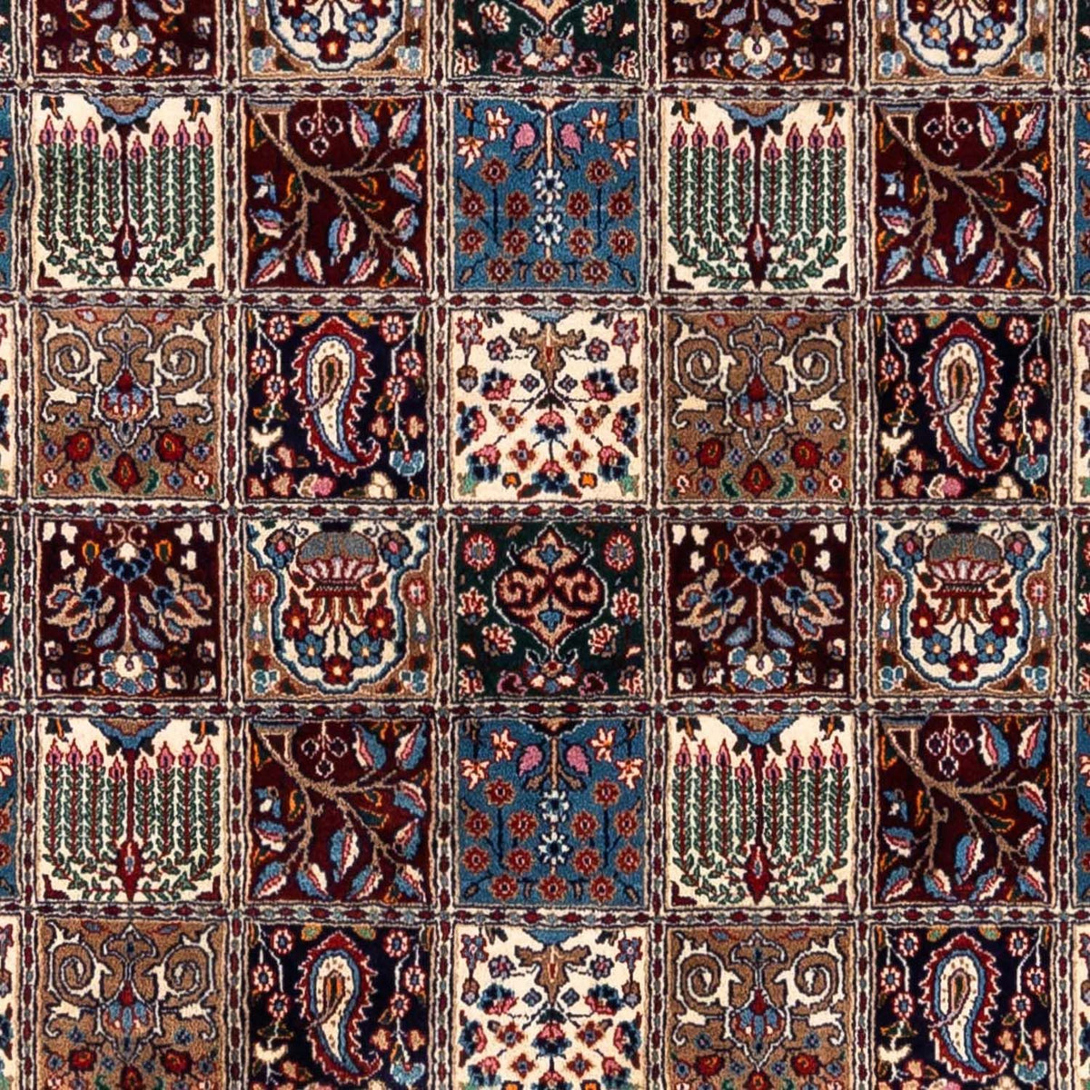 Tapis persan - Classique carré  - 246 x 245 cm - rouge foncé