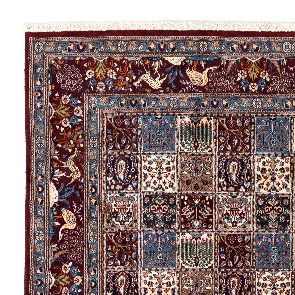 Tapis persan - Classique carré  - 246 x 245 cm - rouge foncé